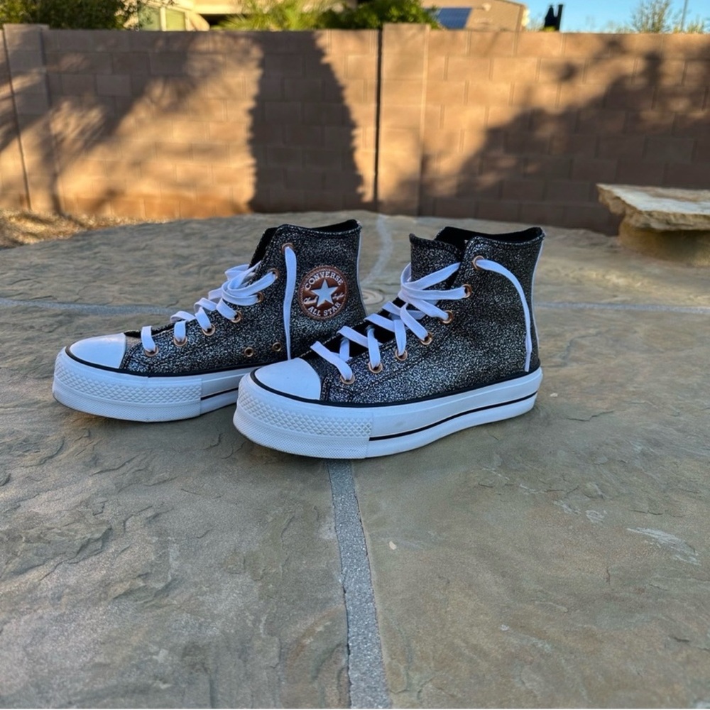 Converse Black Sparkle High-Top Sneakers